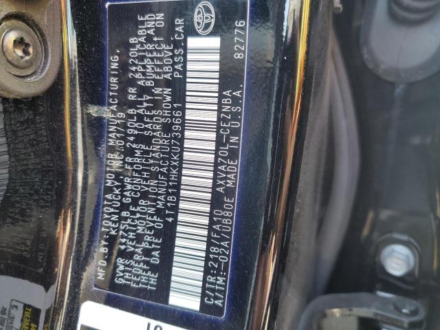 2019 TOYOTA CAMRY L/LE - 4T1B11HKXKU739661