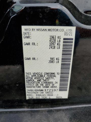 1N4BL4DV6MN372597 Nissan ALTIMA SV