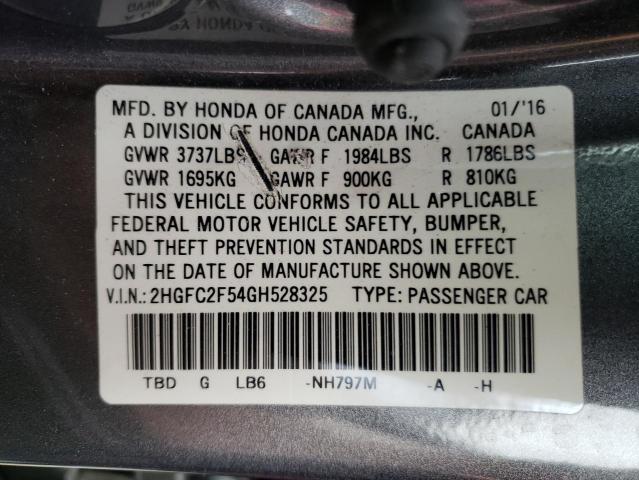 2HGFC2F54GH528325 Honda Civic Lx