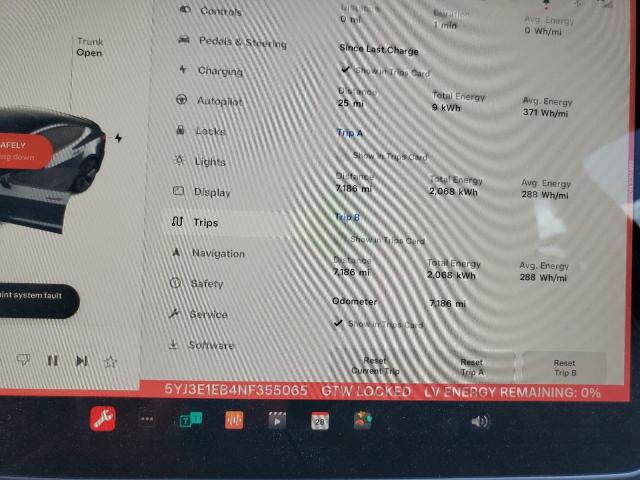 5YJ3E1EB4NF355065 Tesla MODEL 3