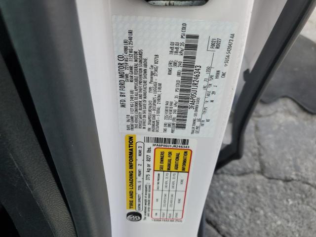 3FA6P0SU1JR246343 Ford Fusion Titanium/platinum Phev