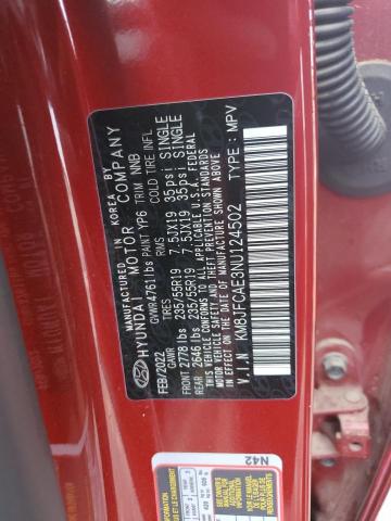 2022 HYUNDAI TUCSON N L KM8JFCAE3NU124502
