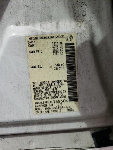 1N4AL3AP6JC169504 Nissan ALTIMA 2.5