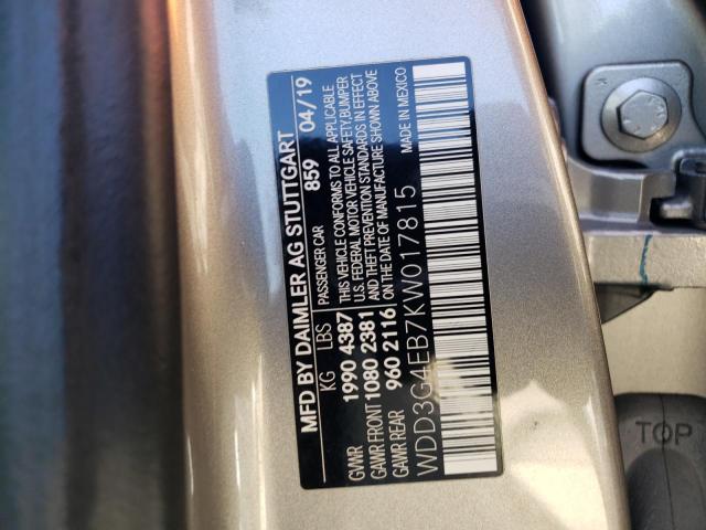 WDD3G4EB7KW017815 Mercedes-Benz A 220