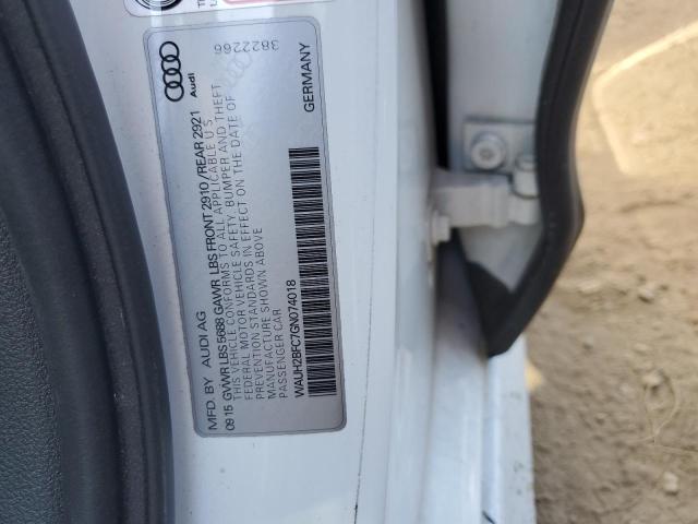 2016 AUDI S6 PRESTIG WAUH2BFC7GN074018