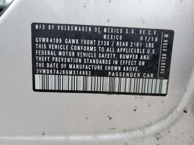 2016 VOLKSWAGEN JETTA SE - 3VWD67AJ6GM314952