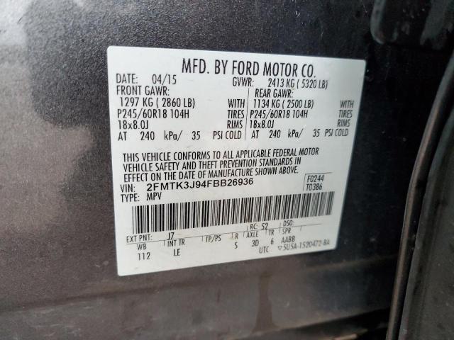 2FMTK3J94FBB26936 2015 FORD EDGE, photo no. 13