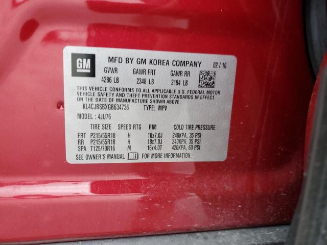 2016 BUICK ENCORE CON - KL4CJBSBXGB634736