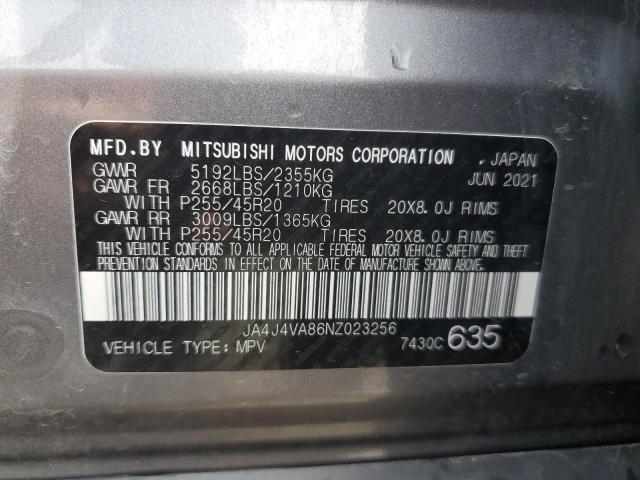 JA4J4VA86NZ023256 | 2022 MITSUBISHI OUTLANDER