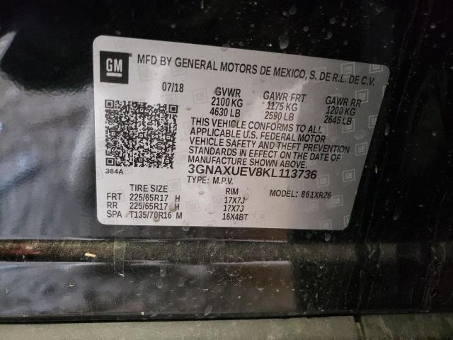 2019 CHEVROLET EQUINOX LT - 3GNAXUEV8KL113736