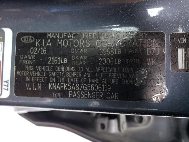 KNAFK5A87G5606119 KIA FORTE LX