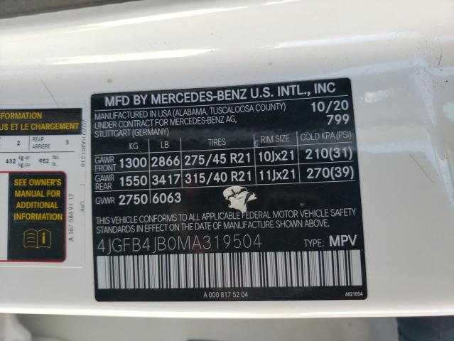 4JGFB4JB0MA319504 Mercedes-Benz GLE 350
