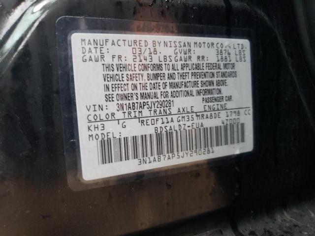 3N1AB7AP5JY290281 Nissan SENTRA S