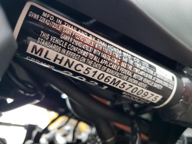 2021 HONDA CBR300 R MLHNC5106M5700975