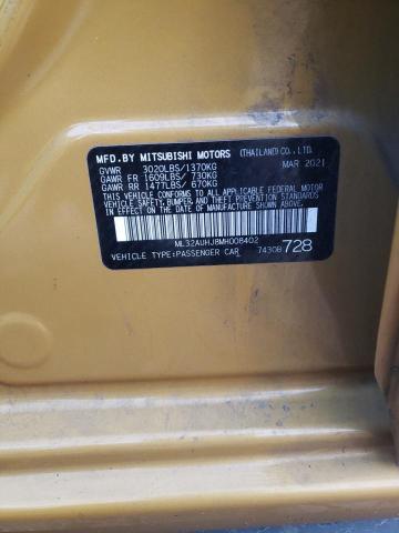 2021 MITSUBISHI MIRAGE ES - ML32AUHJ8MH008402