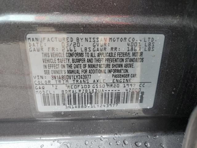 3N1AB8DV1LY243977 Nissan SENTRA SR