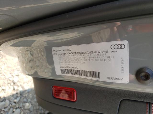 2021 AUDI S5 PREMIUM - WAUC4CF52MA006353