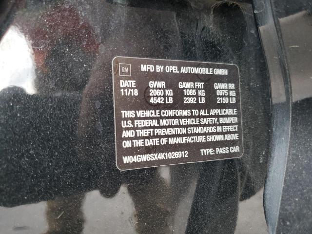 2019 BUICK REGAL AVEN W04GW6SX4K1026912