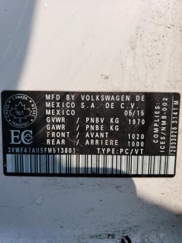 2015 VOLKSWAGEN GOLF SPORT - 3VWFA7AU5FM513801