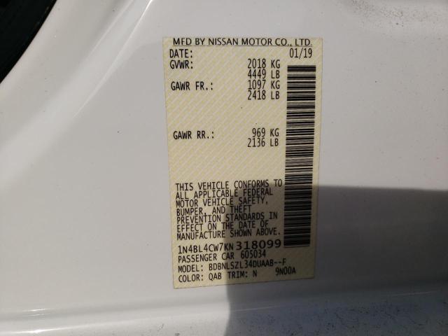 1N4BL4CW7KN318099 Nissan ALTIMA SR
