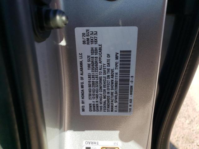 5FNRL6H7XMB011114 | 2021 HONDA ODYSSEY EX