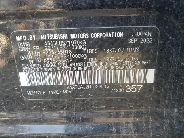 2022 MITSUBISHI OUTLANDER - JA4ARUAU2NU022515