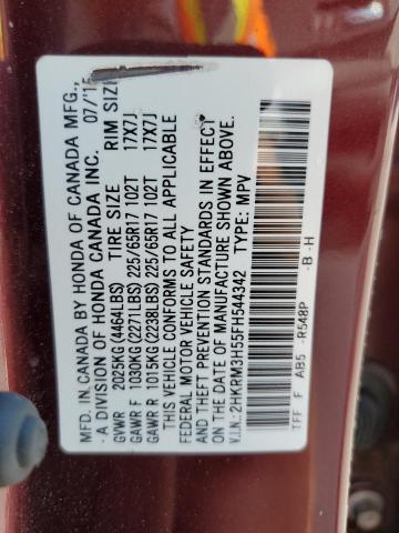 2HKRM3H55FH544342 Honda CR-V EX