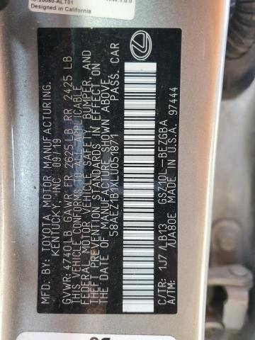 2020 LEXUS ES 350 LUX - 58AEZ1B1XLU051871