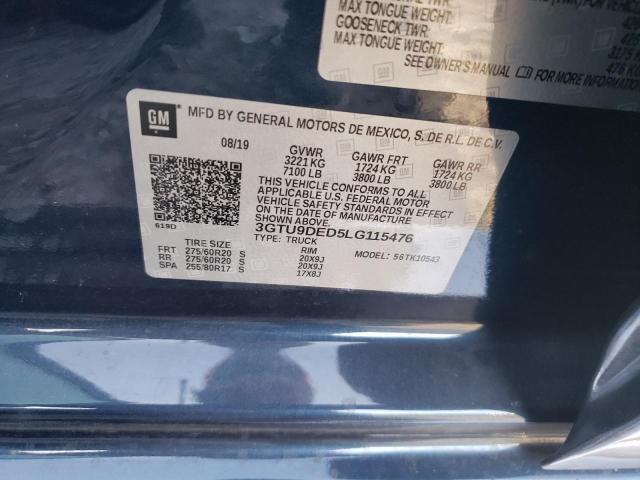 3GTU9DED5LG115476 GMC Sierra K1500 Slt