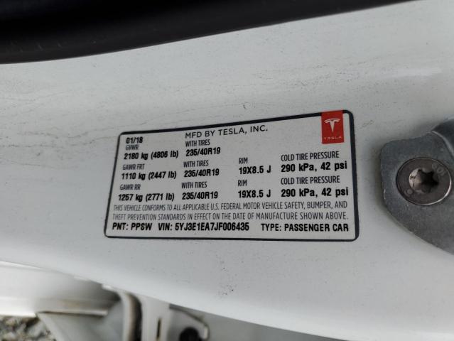 5YJ3E1EA7JF006435 Tesla MODEL 3