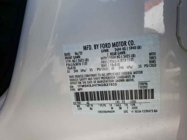 1FMSK8JH7NGB21933 Ford Explorer Timberline