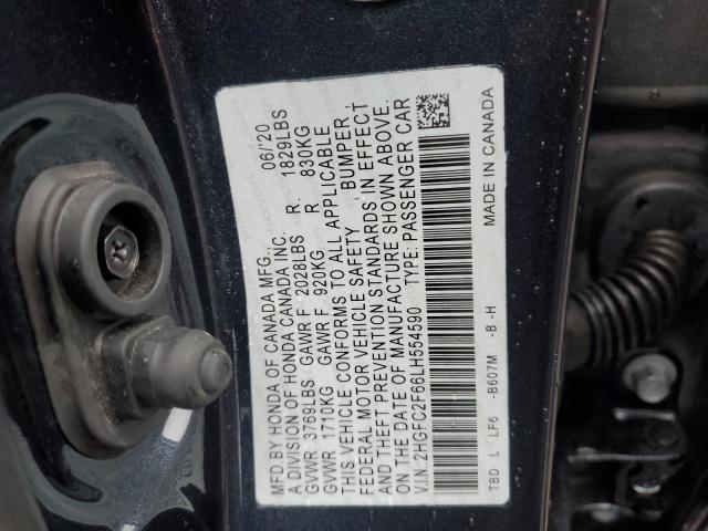 2HGFC2F66LH554590 | 2020 HONDA CIVIC LX