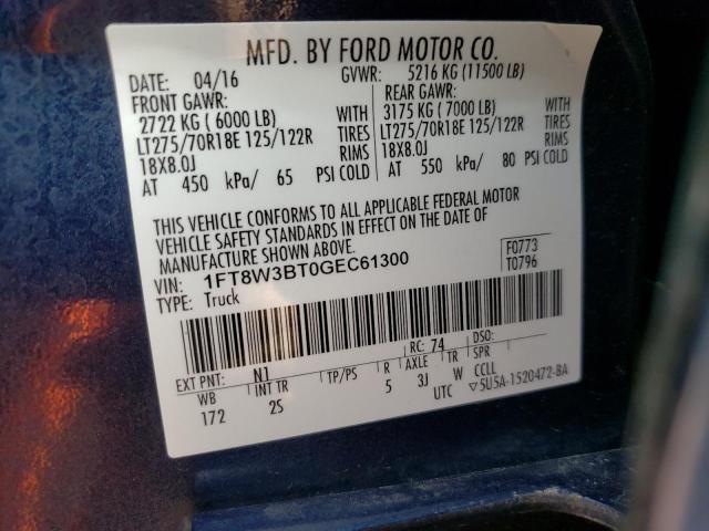 1FT8W3BT0GEC61300 Ford F350 Super Duty