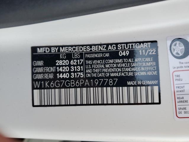 VIN W1K6G7GB6PA197787 2023 MERCEDES-BENZ S-CLASS no.12