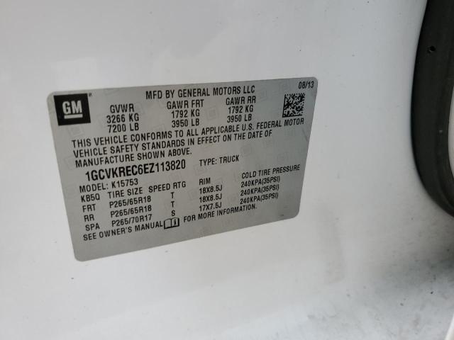 1GCVKREC6EZ113820 Chevrolet Silverado K1500 Lt