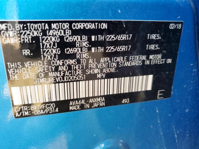 VIN JTMRJREV0JD205051 2018 Toyota RAV4, LE no.12