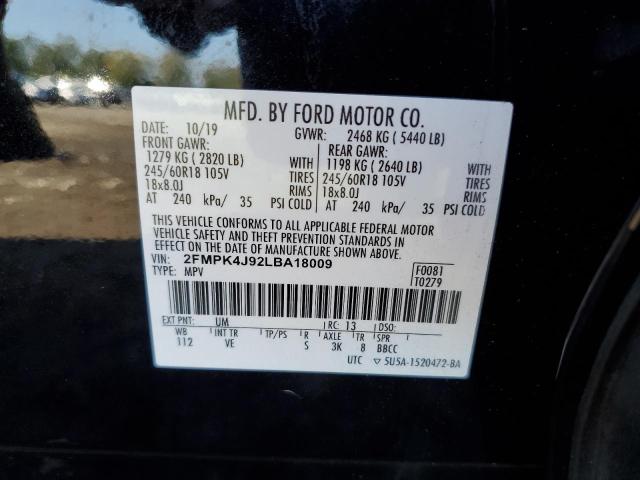 2FMPK4J92LBA18009 2020 FORD EDGE, photo no. 12