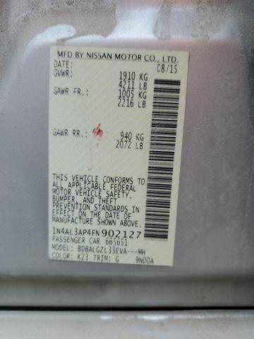 1N4AL3AP4FN902127 Nissan ALTIMA 2.5