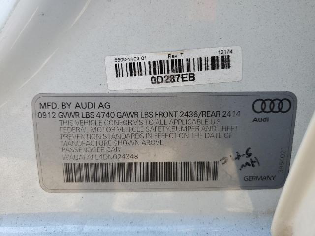 VIN WAUAFAFL4DN024348 2013 Audi A4, Premium no.12