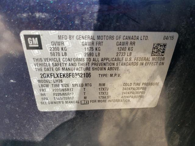 2GKFLXEK8F6352106 GMC Terrain Slt