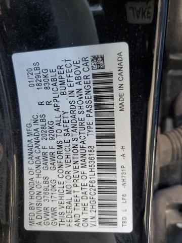 2HGFC2F61LH536188 Honda Civic Lx