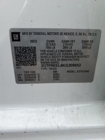 3GTP9EEL6KG309653 GMC Sierra K1500 At4