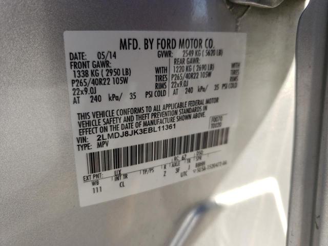 2LMDJ8JK3EBL11361 Lincoln MKX