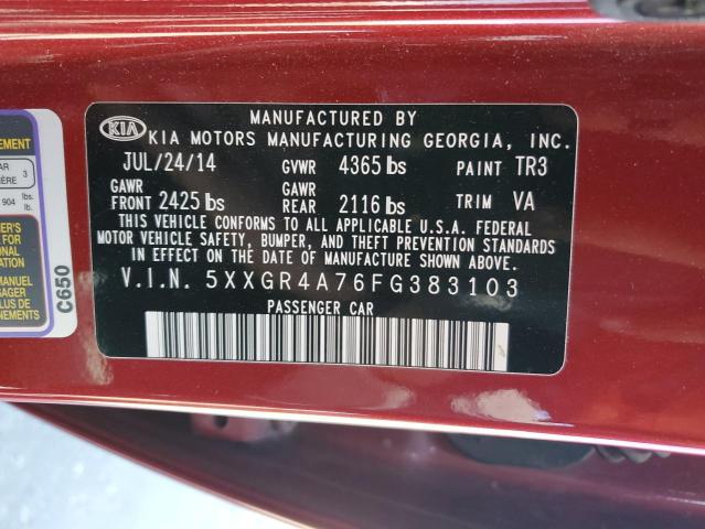 5XXGR4A76FG383103 KIA OPTIMA SX