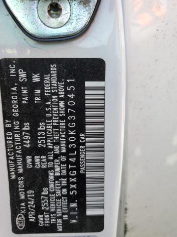 5XXGT4L30KG370451 KIA Optima Lx