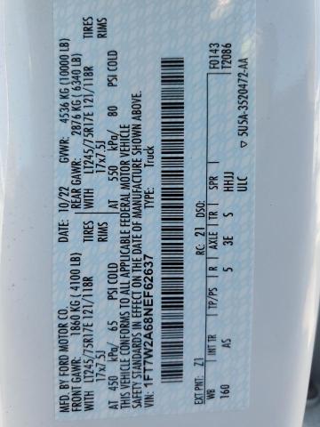 1FT7W2A68NEF62637 Ford F250 Super Duty