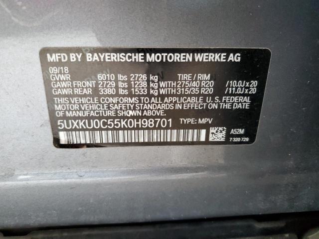 2019 BMW X6 SDRIVE3 - 5UXKU0C55K0H98701
