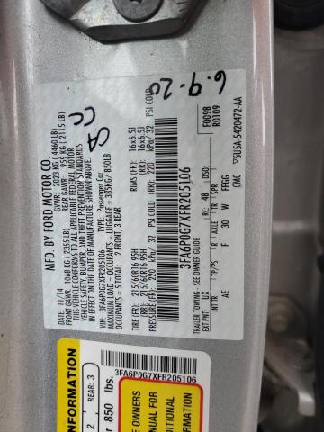 3FA6P0G7XFR205106 Ford FUSION S