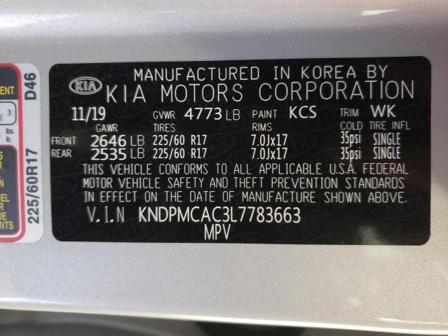 KNDPMCAC3L7783663 KIA Sportage Lx