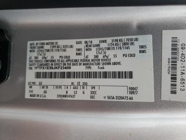 1FTFX1E59JKF23409 Ford F150 Super Cab